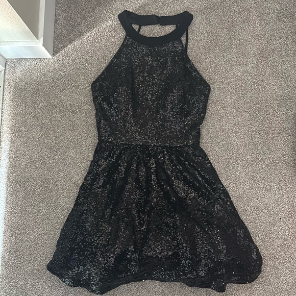 Black Sequin Dress - Picture 1 of 6